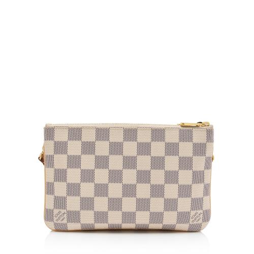 Louis Vuitton Damier Azur Double Zip Pochette