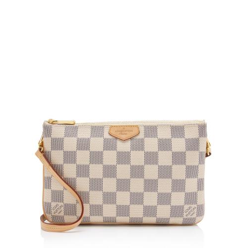 Louis Vuitton Damier Azur Double Zip Pochette