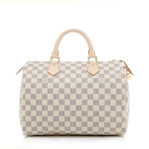 Louis Vuitton Damier Azur Speedy 30 Satchel