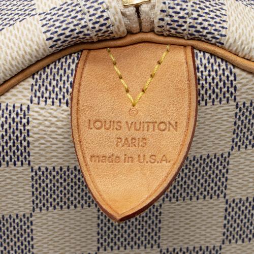 Louis Vuitton Damier Azur Speedy 30 Satchel