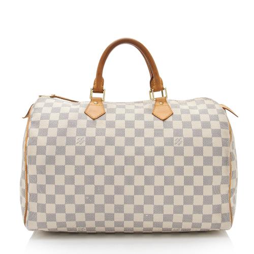 Louis Vuitton Damier Azur Speedy 35 Satchel