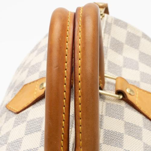 Louis Vuitton Damier Azur Speedy 35 Satchel