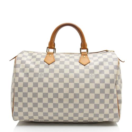 Louis Vuitton Damier Azur Speedy 35 Satchel