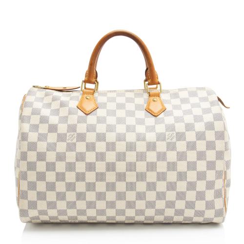 Louis Vuitton Damier Azur Speedy 35 Satchel