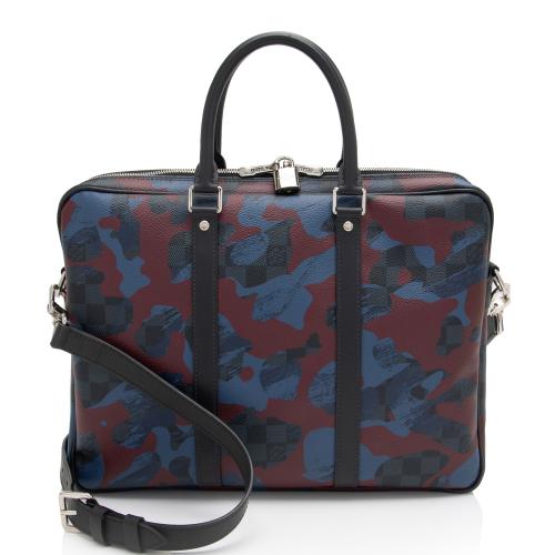 Louis Vuitton Damier Cobalt Camouflage Porte-Documents Voyage PM Bag