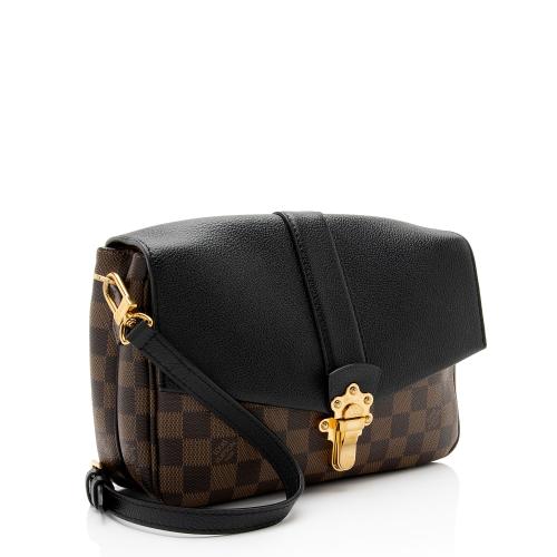 Louis Vuitton Damier Ebene Calfskin Clapton PM Shoulder Bag