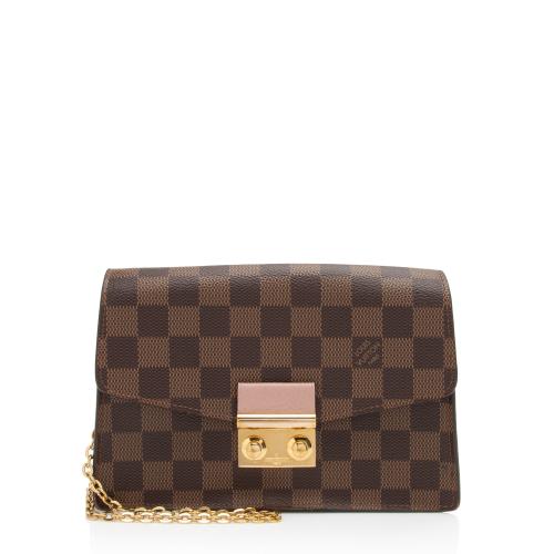 Louis Vuitton Damier Ebene Croisette Chain Wallet