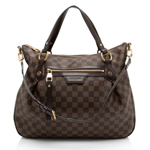 Louis Vuitton Damier Ebene Evora MM Shoulder Bag