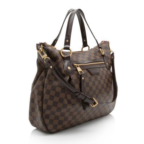 Louis Vuitton Damier Ebene Evora MM Shoulder Bag