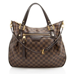 Louis Vuitton Damier Ebene Evora MM Shoulder Bag