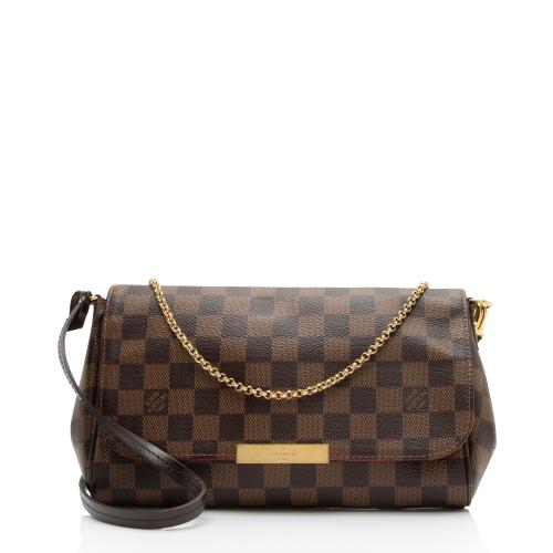 Louis Vuitton Damier Ebene Favorite MM Shoulder Bag