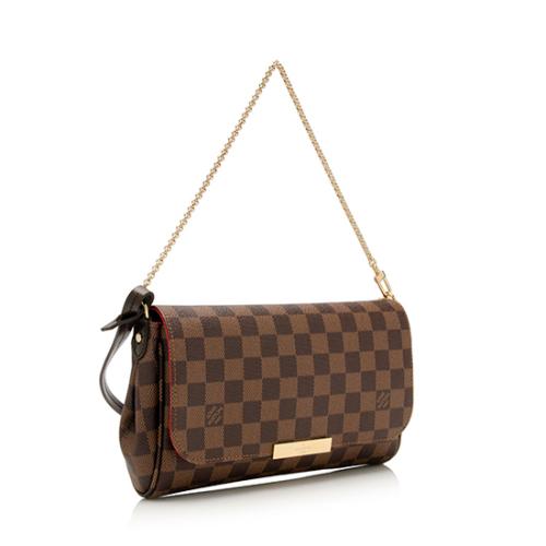 Louis Vuitton Damier Ebene Favorite MM Shoulder Bag