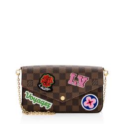 Louis Vuitton Limited Edition Damier Ebene Patches Felicie Pochette