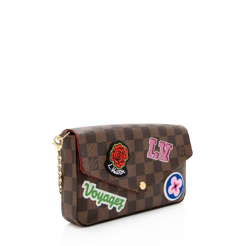 Louis Vuitton Limited Edition Damier Ebene Patches Felicie Pochette