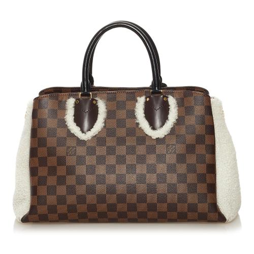 Louis Vuitton Damier Ebene Shearling Normandy