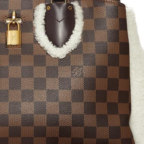 Louis Vuitton Damier Ebene Shearling Normandy