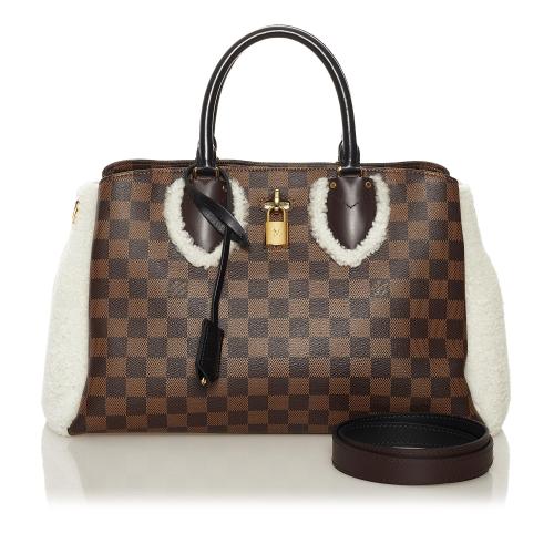 Louis Vuitton Damier Ebene Shearling Normandy