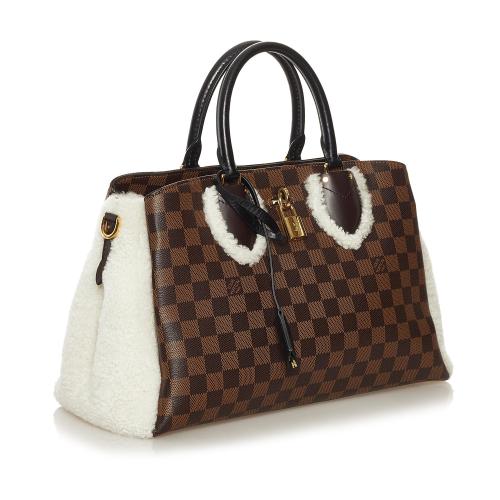 Louis Vuitton Damier Ebene Shearling Normandy