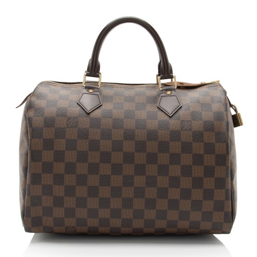 Louis Vuitton Damier Ebene Speedy 30 Satchel