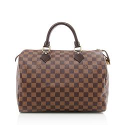 Louis Vuitton Damier Ebene Speedy 30 Satchel