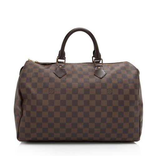 Louis Vuitton Damier Ebene Speedy 35 Satchel