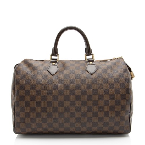 Louis Vuitton Damier Ebene Speedy 35 Satchel