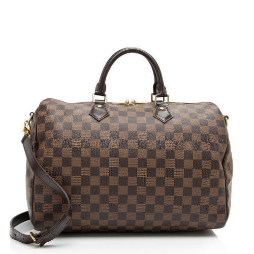 Louis Vuitton Damier Ebene Speedy Bandouliere 35 Satchel