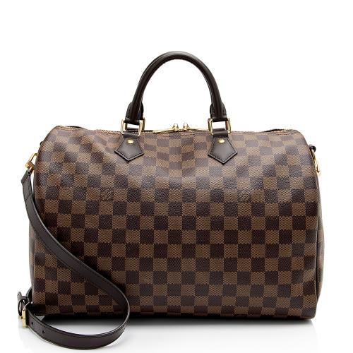 Louis Vuitton Damier Ebene Speedy Bandouliere 35 Satchel