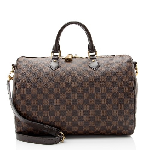 Louis Vuitton Damier Ebene Speedy Bandouliere 35 Satchel