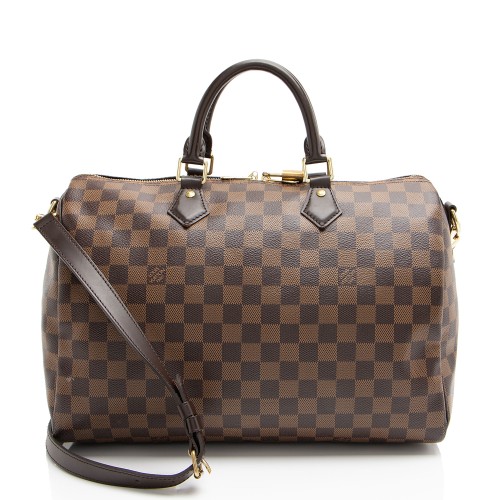 Louis Vuitton Damier Ebene Speedy Bandouliere 35 Satchel