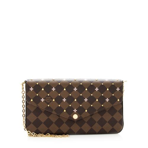 Louis Vuitton Damier Ebene Studded Felicie Pochette