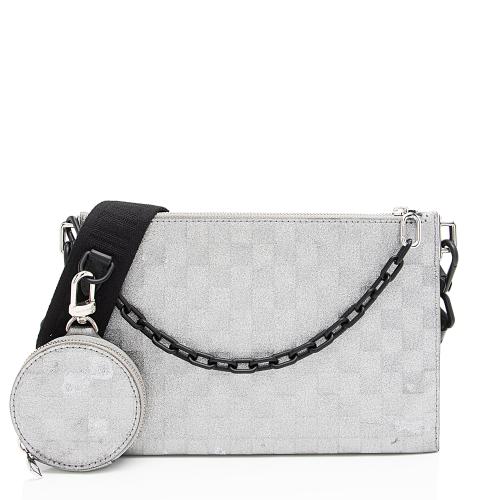 Louis Vuitton Damier Glitter Taurillon In The Loop Trio Pouch