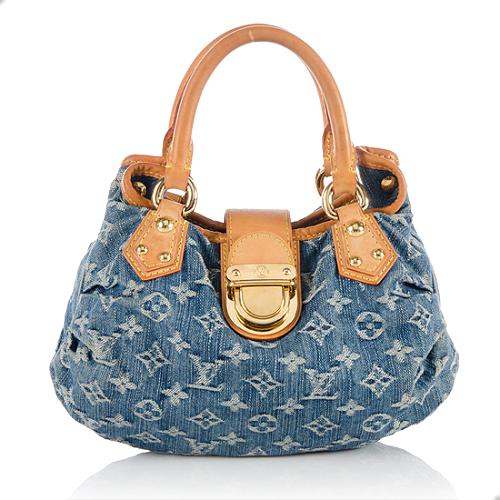 Louis Vuitton Monogram Denim Pleaty Satchel