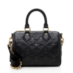 Louis Vuitton Embossed Lambskin Speedy Bandouliere 22 Satchel