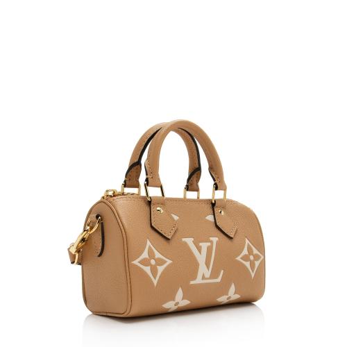 Louis Vuitton Giant Monogram Empreinte Speedy Bandouliere Nano Satchel