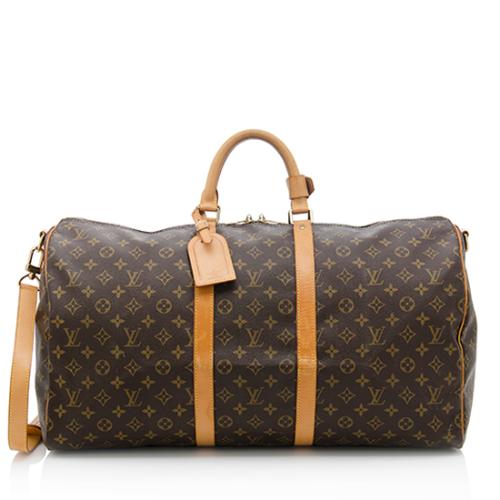 Louis Vuitton Monogram Canvas Keepall Bandouliere 55 Duffle