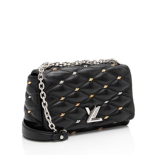 Louis Vuitton Lambskin Studded GO-14 PM Shoulder Bag