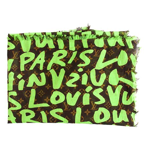 Louis Vuitton Limited Editioin Monogram Graffiti Cotton Scarf