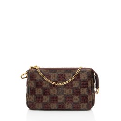 Louis Vuitton Limited Edition Damier Ebene Paillettes Mini Accessoires Pochette