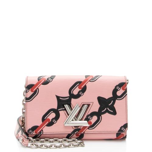 Louis Vuitton Limited Edition Epi Leather Chain Flower Twist Chain Wallet