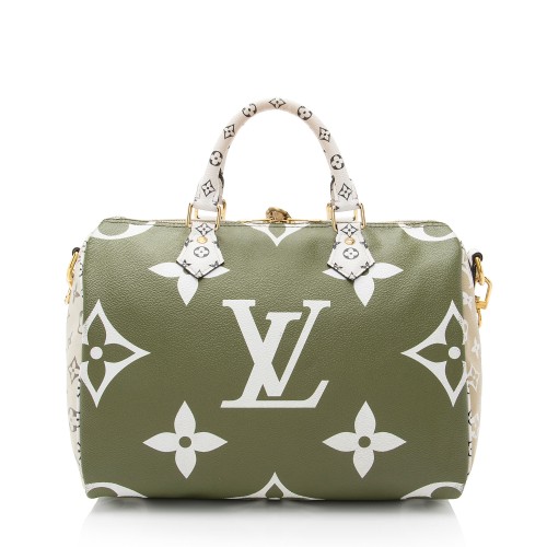 Louis Vuitton Limited Edition Giant Monogram Canvas Speedy Bandouliere 30 Satchel Louis Vuitton Handbags Bag Borrow or Steal