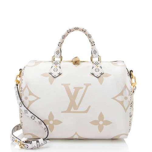 Louis Vuitton Limited Edition Giant Monogram Canvas Speedy Bandouliere 30 Satchel