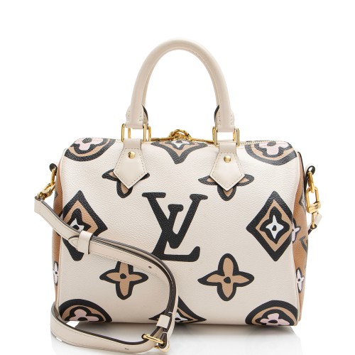 Louis Vuitton Limited Edition Giant Monogram Canvas Wild at Heart Speedy Bandlouliere 25 Satchel