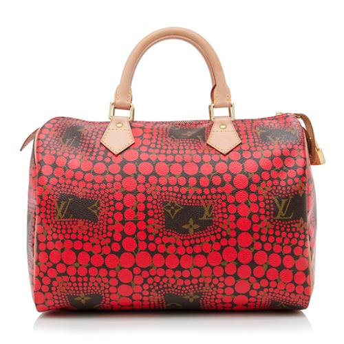 Louis Vuitton Limited Edition Monogram Canvas Kusama Speedy 30 Satchel