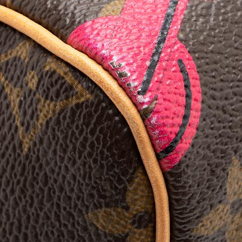 Louis Vuitton Limited Edition Monogram Canvas Chain Flower Speedy 30 Satchel