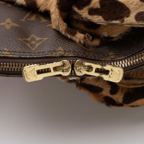 Louis Vuitton Limited Edition Monogram Canvas Leopard Pony Hair Allia Alma Satchel