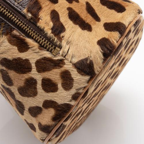 Louis Vuitton Limited Edition Monogram Canvas Leopard Pony Hair Allia Alma Satchel