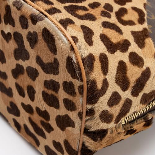 Louis Vuitton Limited Edition Monogram Canvas Leopard Pony Hair Allia Alma Satchel