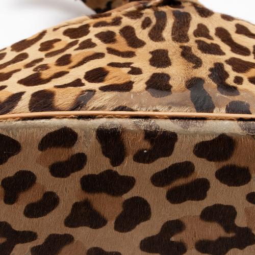 Louis Vuitton Limited Edition Monogram Canvas Leopard Pony Hair Allia Alma Satchel