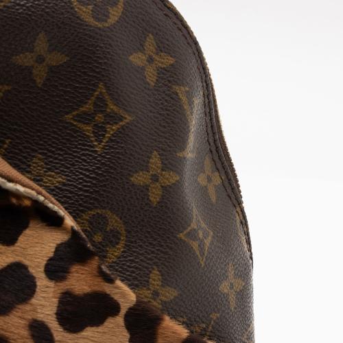 Louis Vuitton Limited Edition Monogram Canvas Leopard Pony Hair Allia Alma Satchel